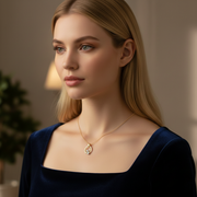 Golden Orbit Diamond Pendant